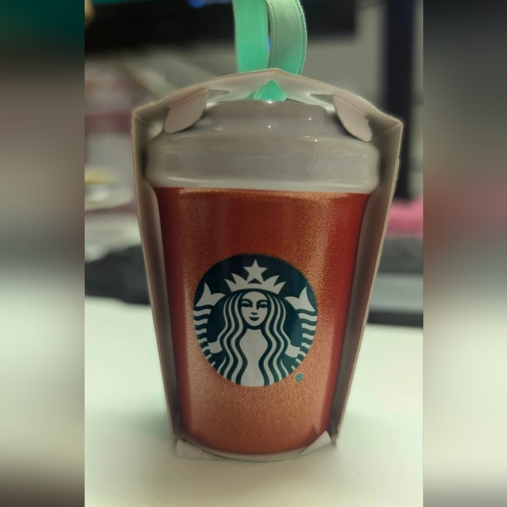 Starbucks Shimmering Orange Cup Ornament